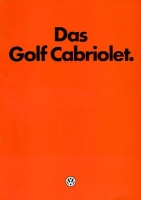 VW Golf 1 Cabriolet Prospekt 8.1983