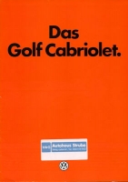 VW Golf 1 Cabriolet Prospekt 1.1984