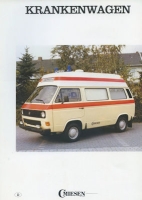 VW Miesen T 3 Krankenwagen brochure 3.1984