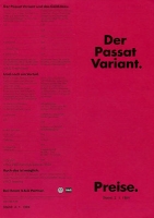 VW Passat B 2 Variant Preisliste 1.1984