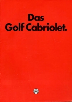 VW Golf 1 Cabriolet Prospekt 1.1985