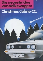 VW Golf 1 Christmus Cabrio CC brochure ca. 1985