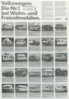 VW Caddy / T 3 / LT Wohn- und Freizeitmobile Plakat 1980er Jahre