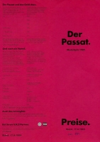 VW Passat B 2 Preisliste 9.1984