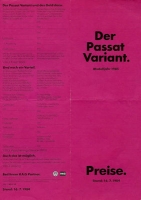 VW Passat B 2 Variant Preisliste 7.1984