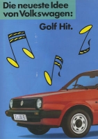 VW Golf 2 Hit brochure 1986