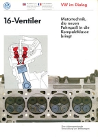 VW 16 Ventil Motor brochure ca. 1986