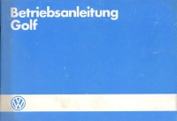 VW Golf 2 owner`s manual 7.1985