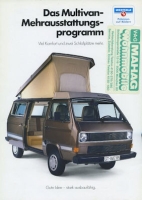 VW T 3 Westfalia Multivan brochure 1986