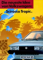 VW Scirocco 2 Tropic Prospekt 3.1986