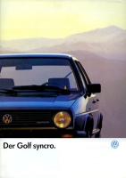 VW Golf 2 Syncro brochure 7.1986