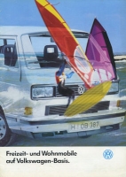 VW T 3 Freizeit- und Wohnmobile brochure 9.1988