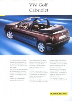 VW / Karmann Golf 3 Cabriolet Prospekt ca. 1994