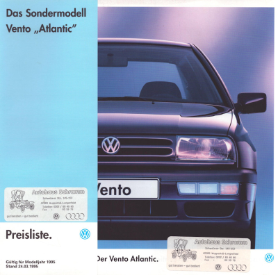 VW Vento Atlantic Prospekt 4.1995