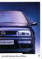 VW Golf 3 Cabriolet Classic Edition brochure 2.1996