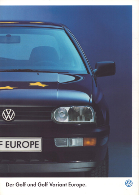 VW Golf 3 / Variant Europe Prospekt 5.1996