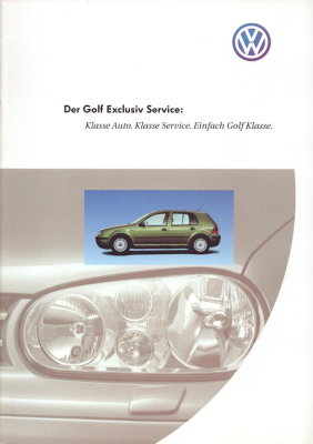 VW Golf 4 Exclusive Service Prospekt ca. 1998