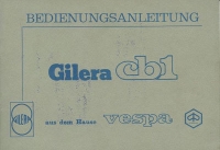 Vespa Gilera Mofa CB 1 Bedienungsanleitung 1977