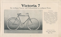 Victoria Fahrrad Programm 1911