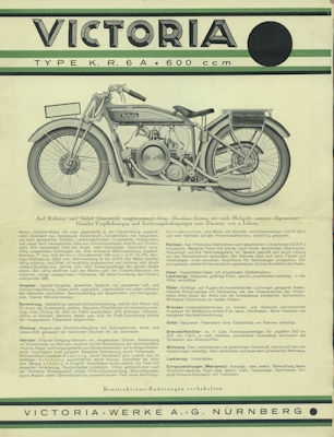 Victoria KR 6A Prospekt 1928