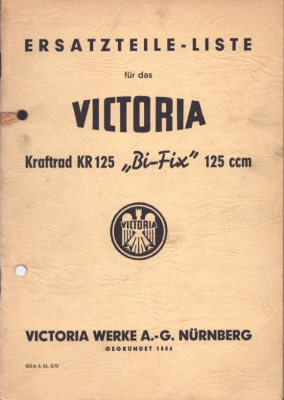 Victoria KR 125 Bi-Fix Ersatzteilliste 1956