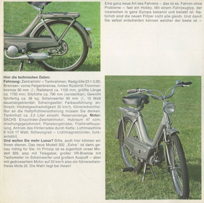 Preview: Victoria / DKW Mofa 502 510 / Moped 503 Prospekt ca. 1968