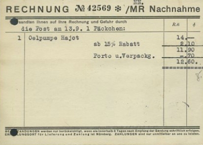 Preview: Victoria Rechnung von 1935