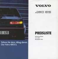 Volvo 480 ES brochure 12.1987