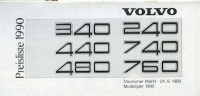 Volvo pricelist 8.1989