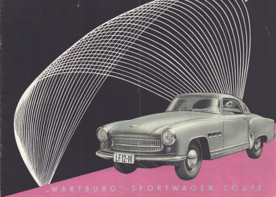 Wartburg Sportwagen Coupé Prospekt 1956 Reprint
