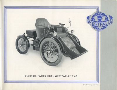 Westfalia Krankenfahrzeuge Katalog 1951
