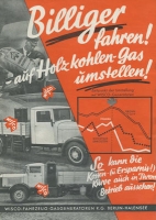 Wisco Holzkohlengas-Anlagen brochure 1940s