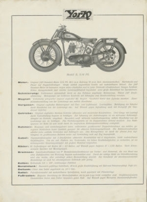 Preview: York Modell B 5/14 PS Prospekt ca. 1929
