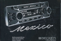 Autoradio Becker Mexico with Navi owner`s manual 2006