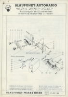 Autoradio Blaupunkt installation instructions for Vauxhall 9.1954