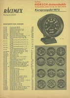 Racimex Racing Accessories brochure 1973