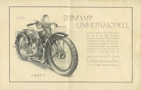 Zündapp Einheitsmodell 1,4 / 4,5 PS Prospekt 1926