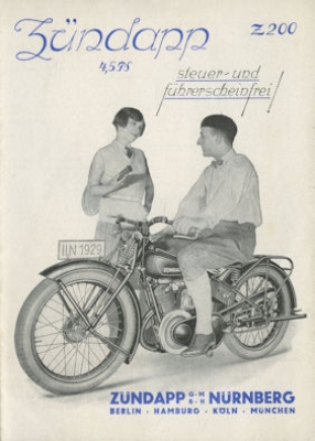 Preview: Zündapp Z 200 Prospekt 5.1929 Preview: Zündapp Z 200 Prospekt 5.1929