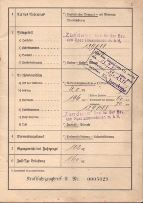 Preview: Zündapp Derby L 200 Original Fahrzeugbrief 1934