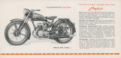 Zündapp Programm 1952