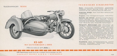 Zündapp Programm 1952