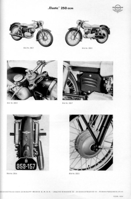 Preview: Zündapp Elastic 250 Presse Information 2.1954 Preview: Zündapp Elastic 250 Presse Information 2.1954