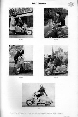 Zündapp Bella 200 Presse Information 7.1954