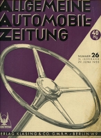 Allgemeine Automobil Zeitung (AAZ) 1935 Heft 26