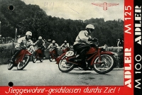 Adler Motorrad M 100 M 125 Prospekt ca. 1952