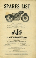 Preview: AJS 350 500 cc Models Ersatzteilliste 1949