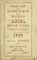 Ariel 250 cc Ersatzteilliste 1930
