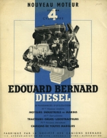 Moteur E. Bernard Diesel MA 4 Zyl. Prospekt 1949