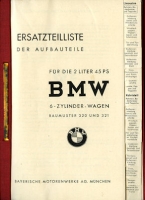 Preview: BMW 320 / 321 Ersatzteilliste ca. 1939