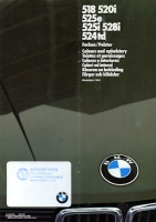 BMW 518 520i 525e 525i 528i 524tD Farben 1984